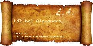 Löbel Alexandra névjegykártya